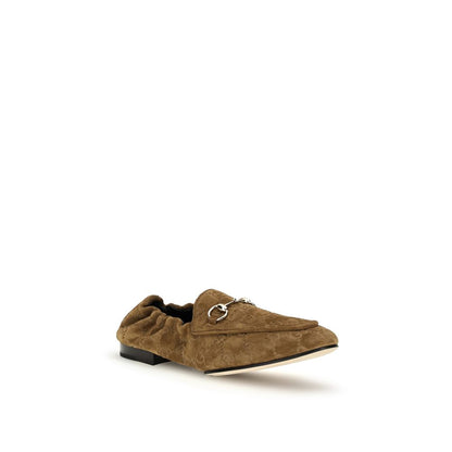 Gucci GG Horsebit Dark Brown Suede Loafers