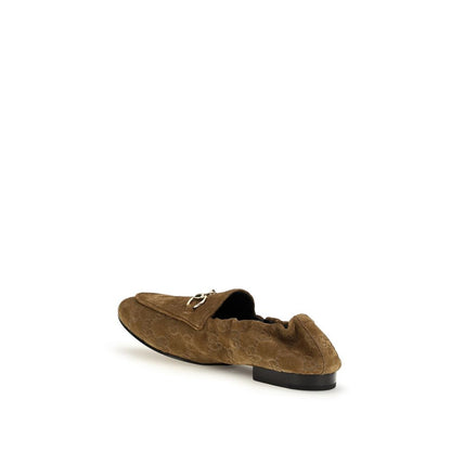 Gucci GG Horsebit Dark Brown Suede Loafers