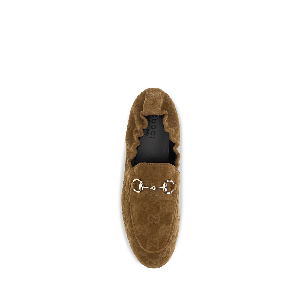 Gucci GG Horsebit Dark Brown Suede Loafers