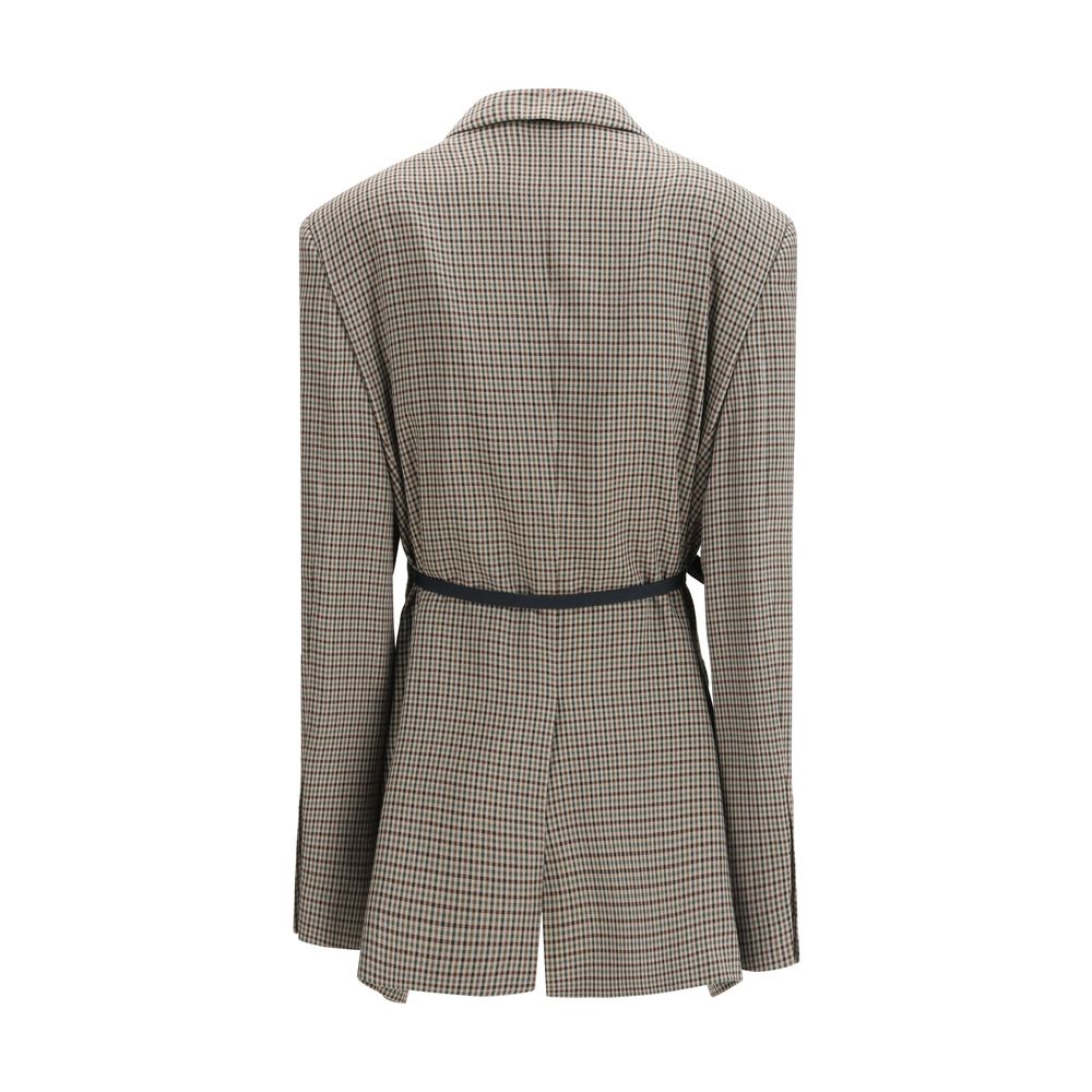 Balenciaga Vichy Multicolor Lyocell Jacket