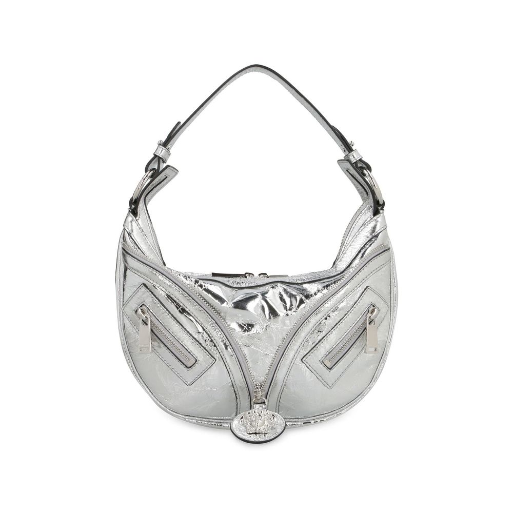 Silver Lamb Leather Shoulder Bag