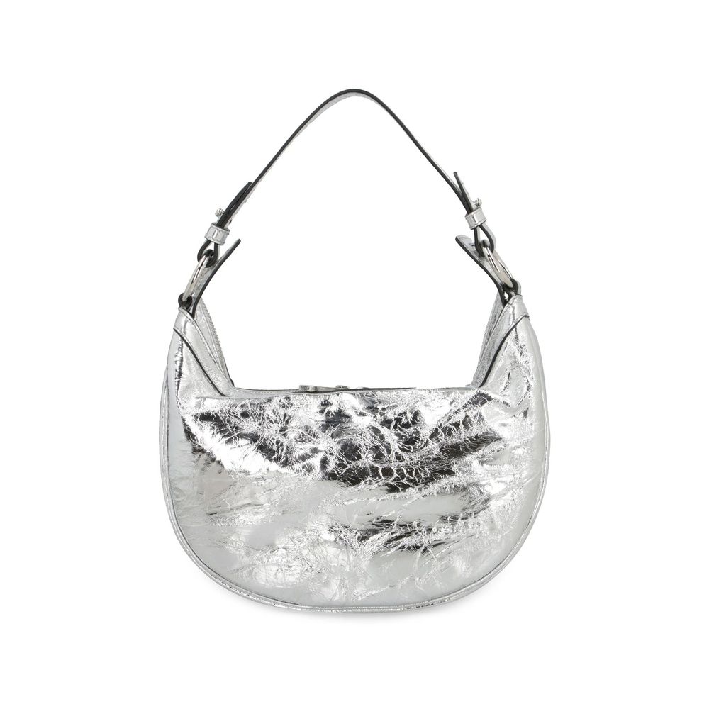 Silver Lamb Leather Shoulder Bag