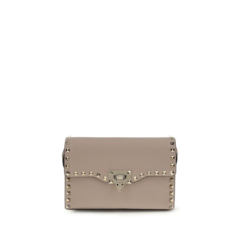 Small Rockstud Grainy Calfskin Crossbody Bag