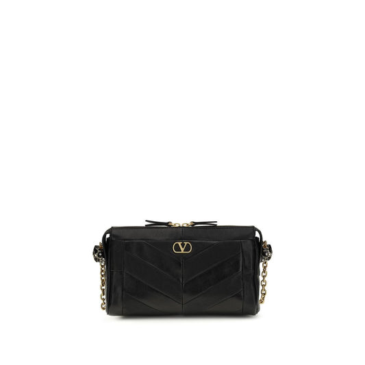 Valentino Garavani Panthea Small Shoulder Bag In Nappa Leather With A Chevron Pattern