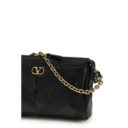 Valentino Garavani Panthea Small Shoulder Bag In Nappa Leather With A Chevron Pattern