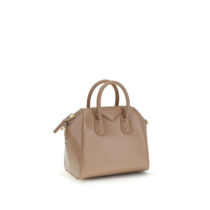 Mini Antigona Top Handle Bag in Box Leather