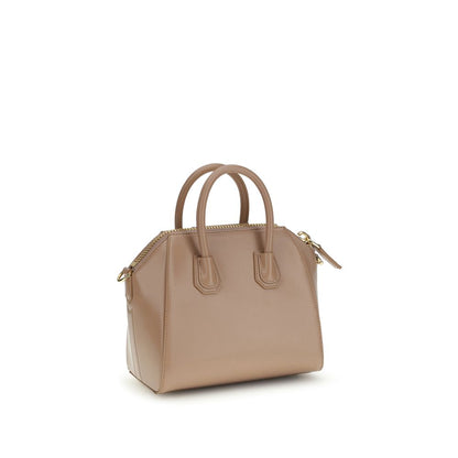 Mini Antigona Top Handle Bag in Box Leather