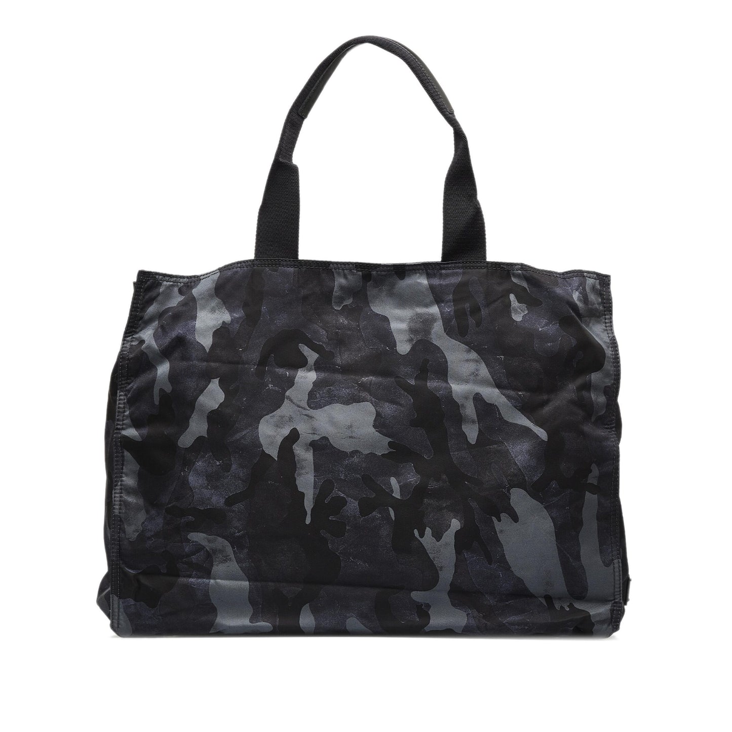 Black Camouflage Tessuto Nylon Tote Bag