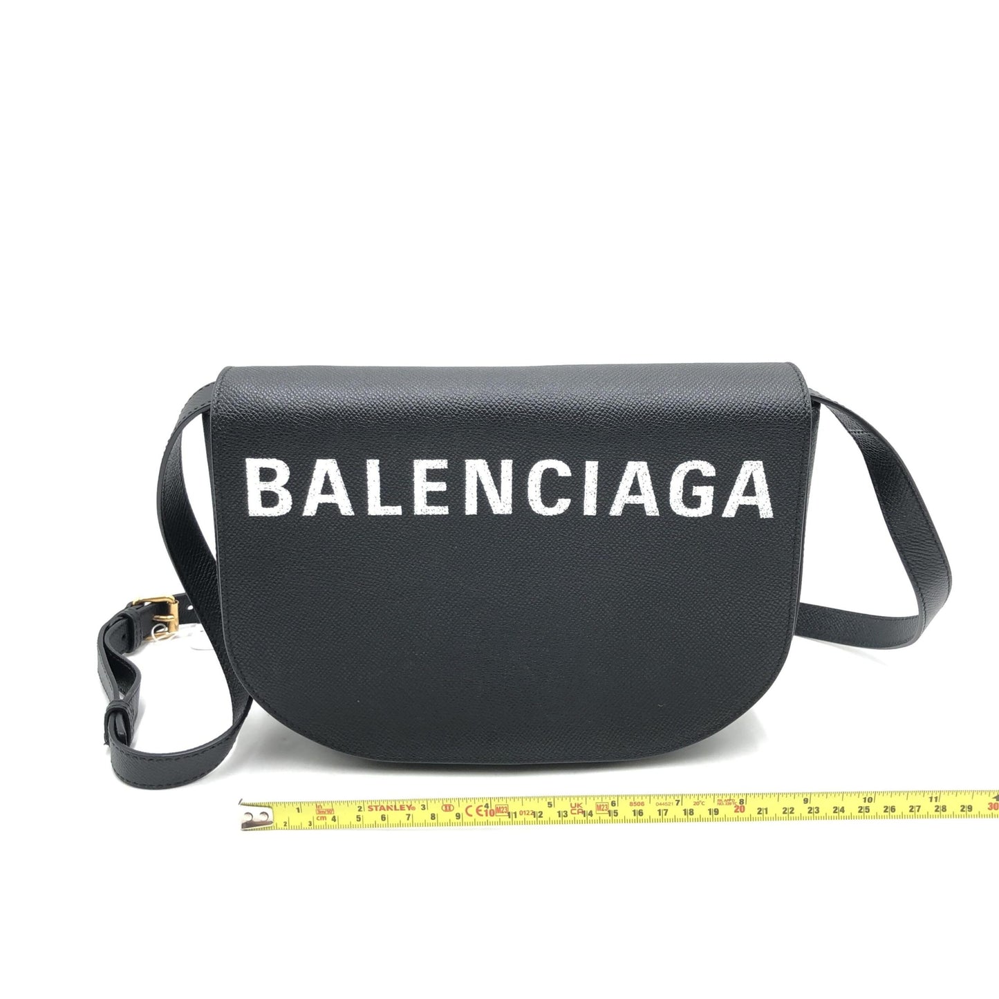 Black Grained Leather Crossbody Bag