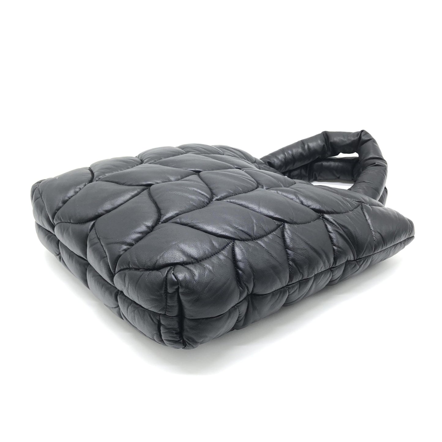 Black Leather Big Softie Tote Bag