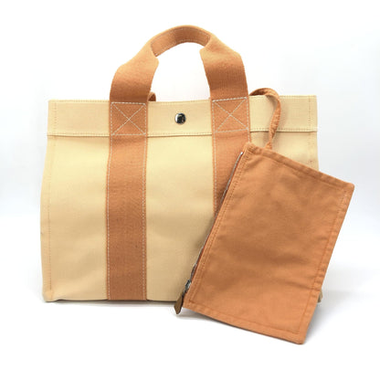 Canvas Tote Bag In Pastel Orange