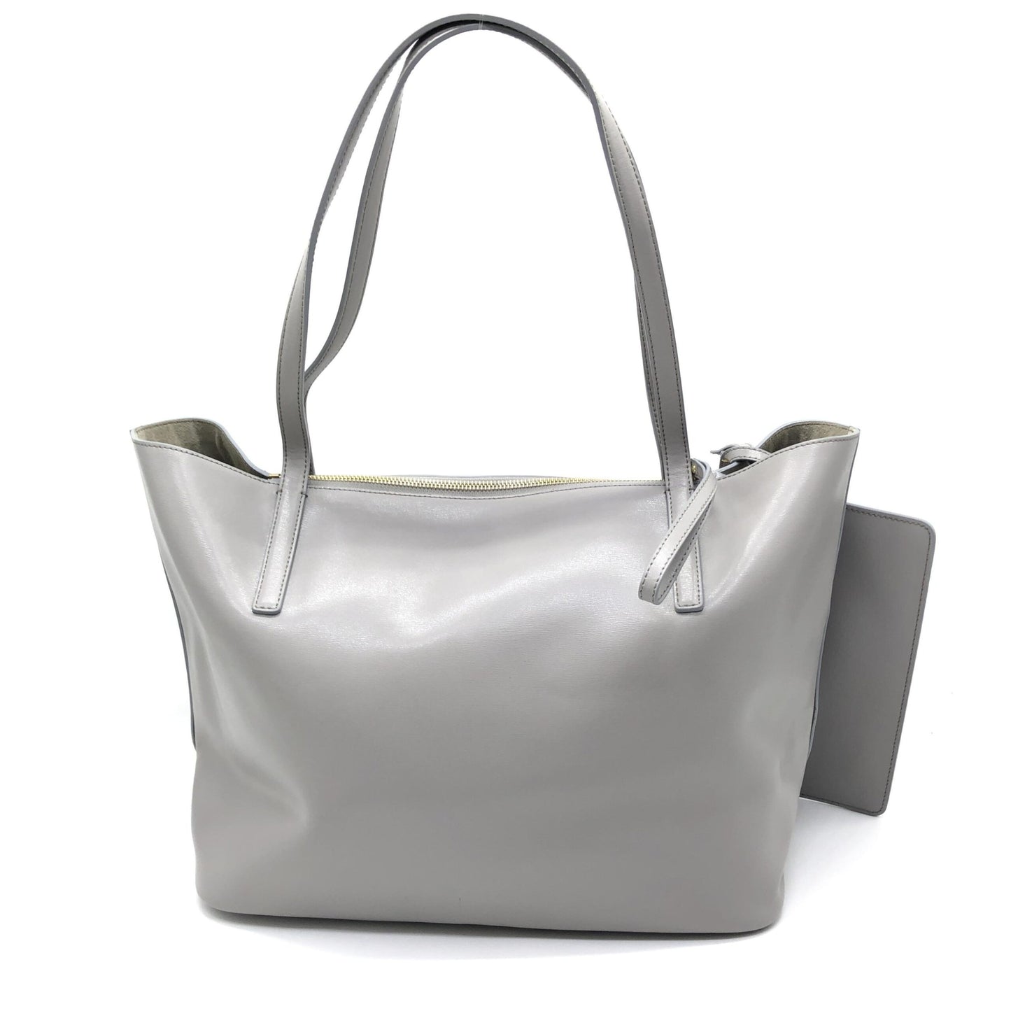 Gancio City Light Grey Leather Tote Bag