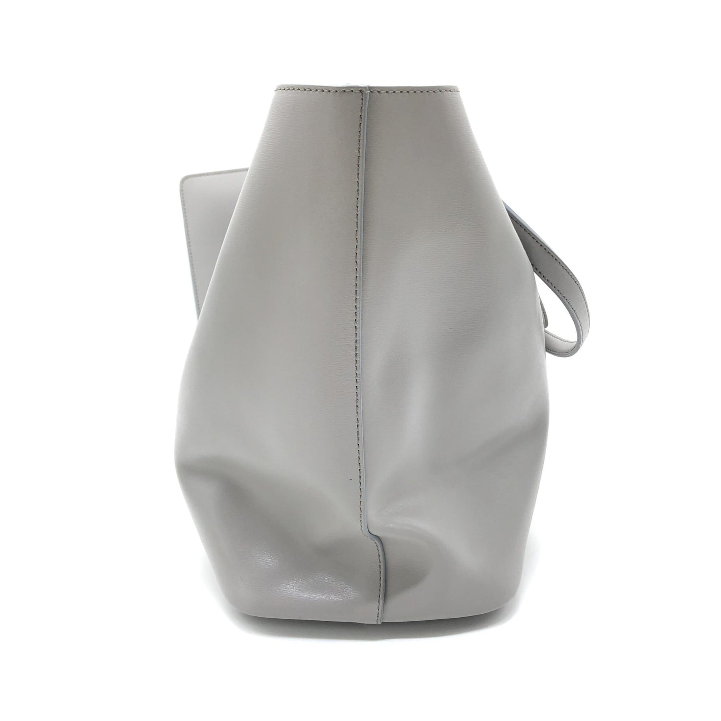 Gancio City Light Grey Leather Tote Bag