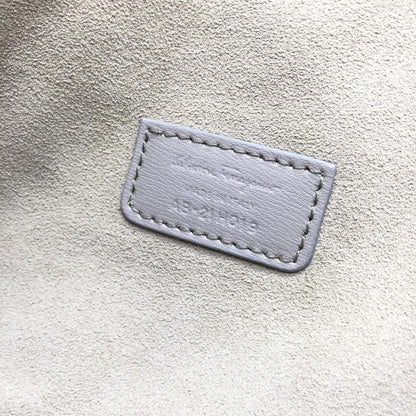 Gancio City Light Grey Leather Tote Bag