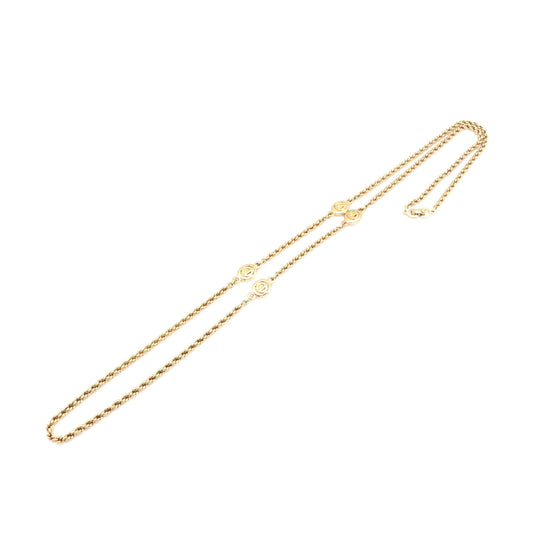 Gold Plated Lariat Bead Necklace