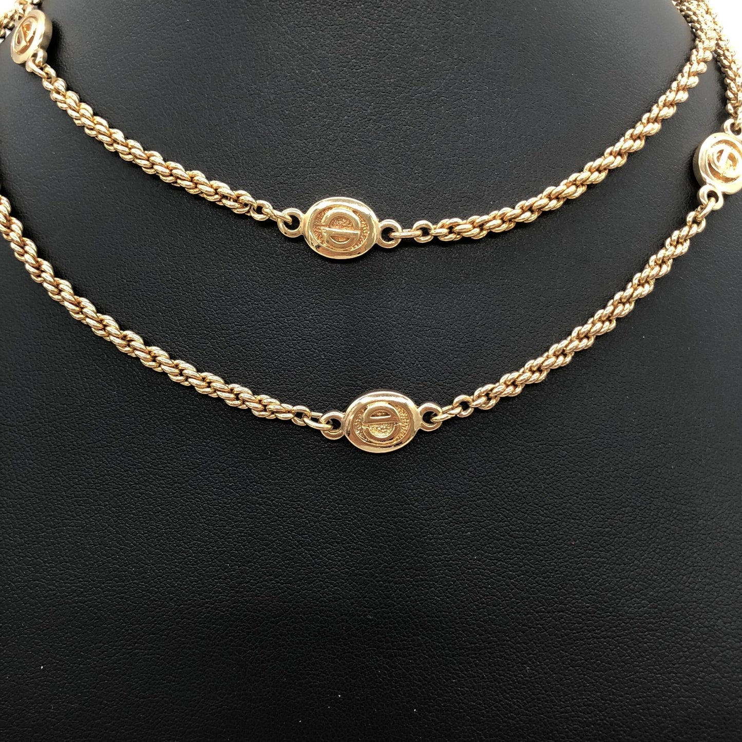 Gold Plated Lariat Bead Necklace