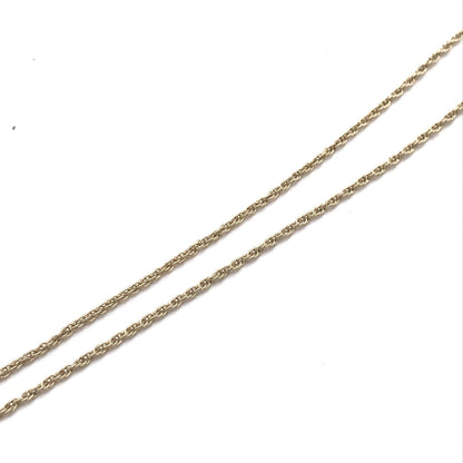 Gold Tone Bow Pendant Chain Necklace