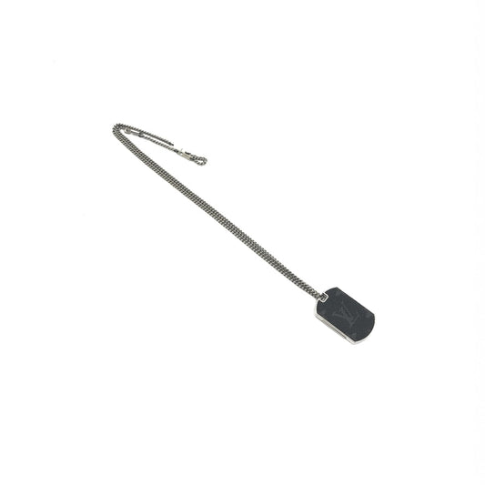 Louis Vuitton Leather Monogram Eclipse Pendant Necklace