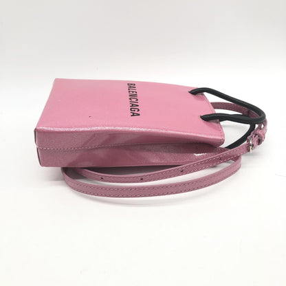 Pink Glitter Shopping Phone Holder Bag
