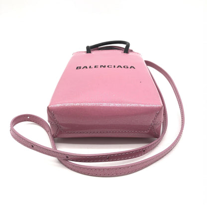 Pink Glitter Shopping Phone Holder Bag