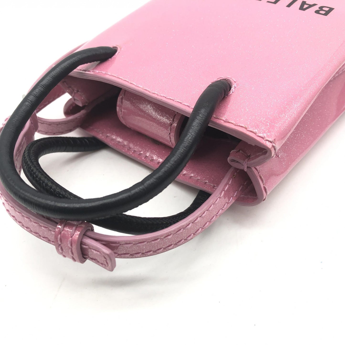 Pink Glitter Shopping Phone Holder Bag