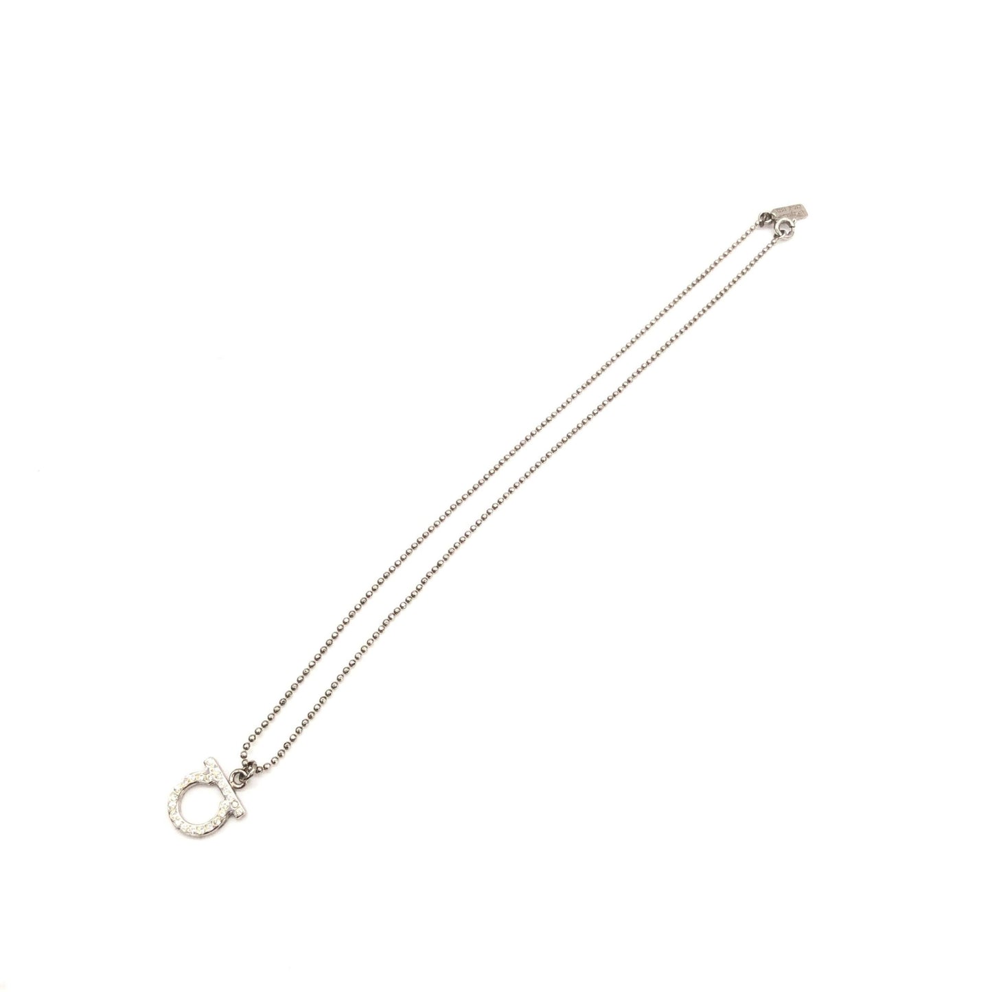 Silver Plated Necklace With Crystal Pendant