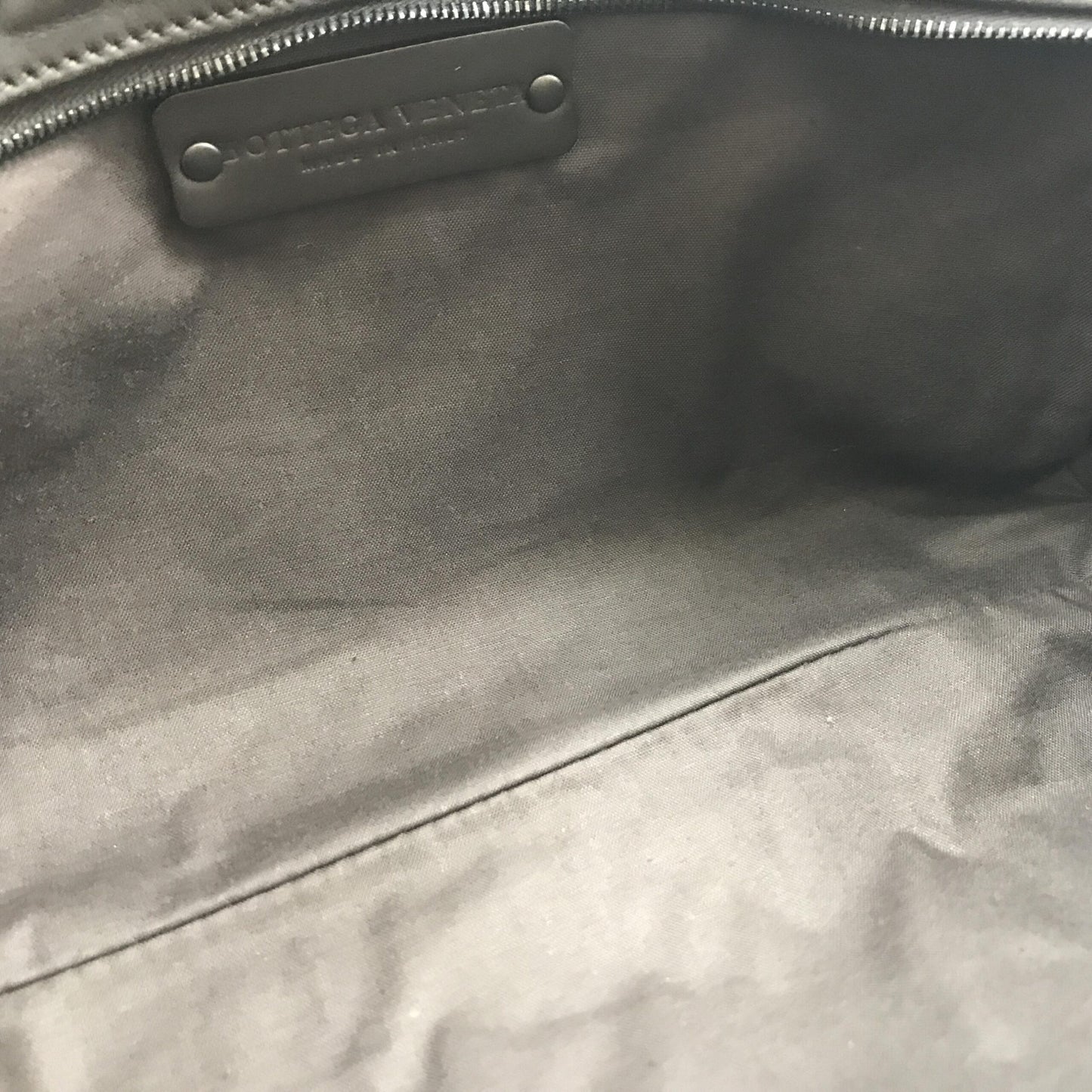 Woven Leather Cosmetic Bag, Black