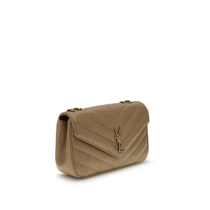 Beige Calf Leather Bos Taurus Shoulder Bag