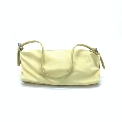 Yellow Cloth Baguette Handbag