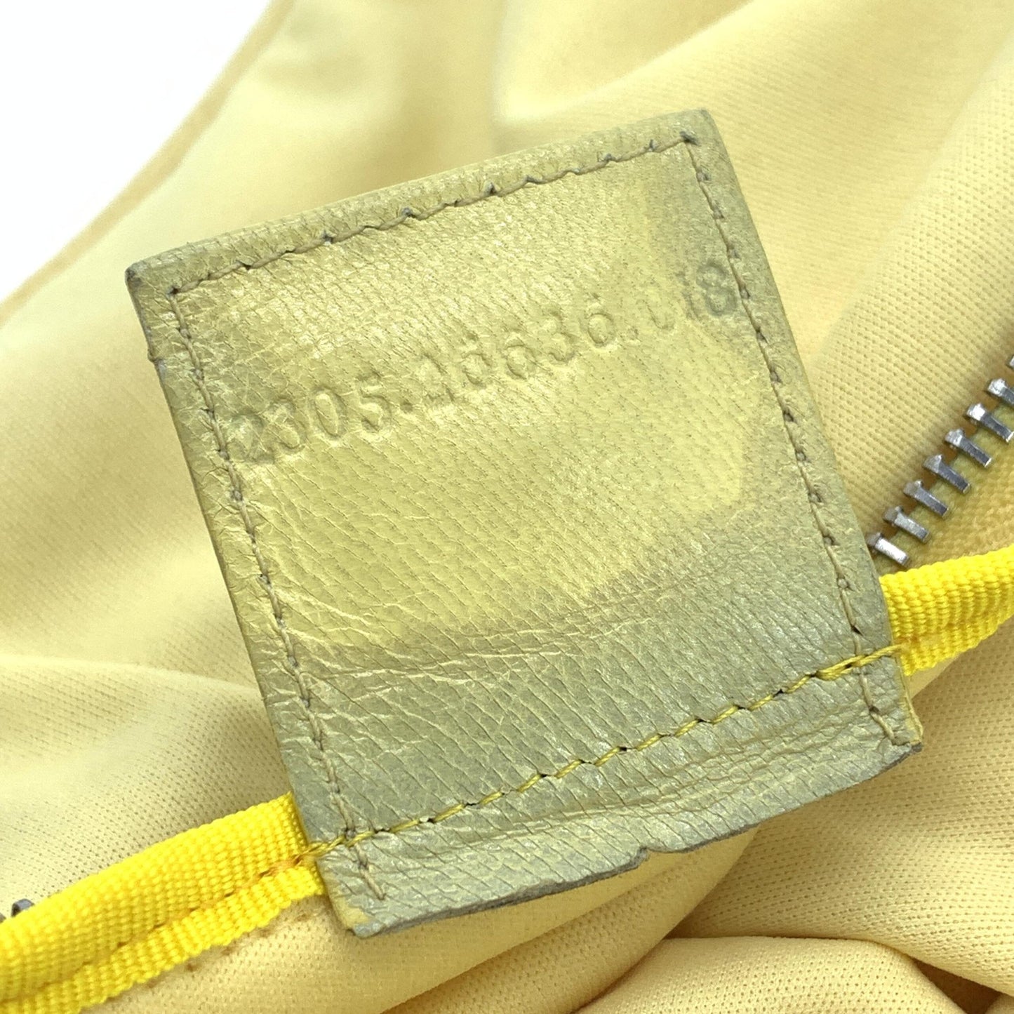 Yellow Cloth Baguette Handbag