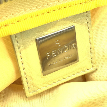 Yellow Cloth Baguette Handbag