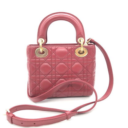 Mini Lady Dior Handbag In Pink
