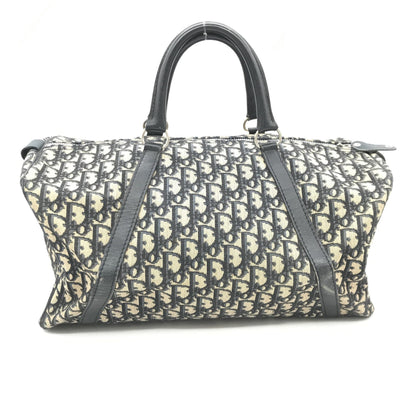 Navy Blue Trotter Canvas Boston Bag