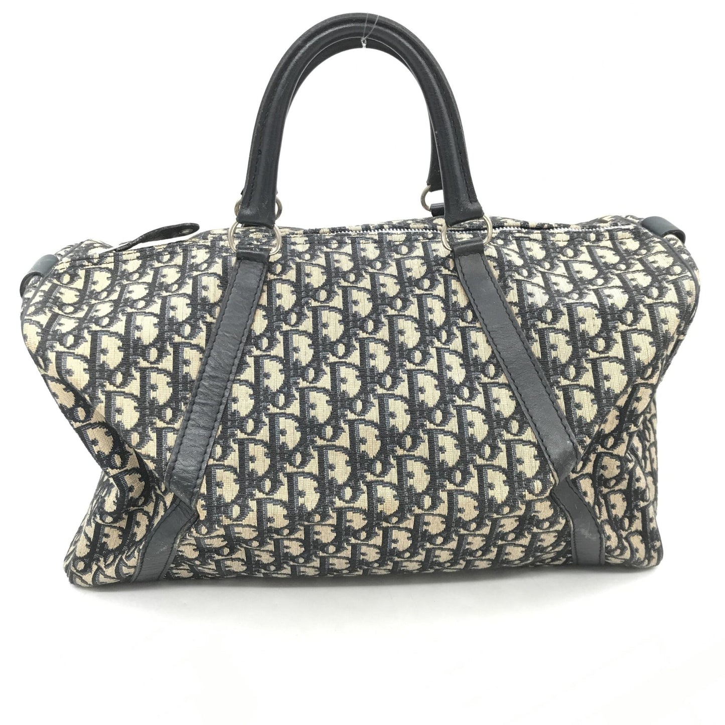 Navy Blue Trotter Canvas Boston Bag