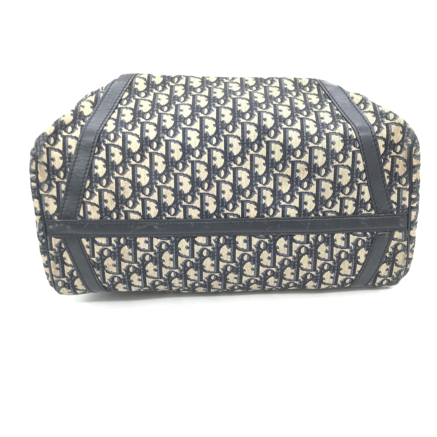 Navy Blue Trotter Canvas Boston Bag