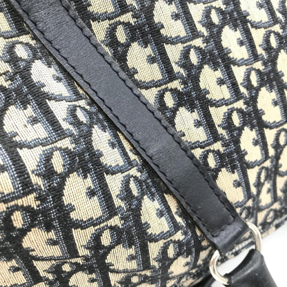 Navy Blue Trotter Canvas Boston Bag