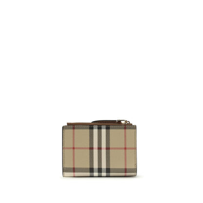 Burberry Vintage Check Archive Beige E-Canvas Compact Wallet