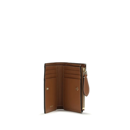 Burberry Vintage Check Archive Beige E-Canvas Compact Wallet