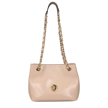 Pink Leather Shoulder Bag