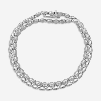 LUGANO - 18K White Gold Kite Diamond Bracelet (Gross: 30.95gr.; DIA: 9.01ct. twd.) - 1033184