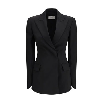 Sportmax Danzica Black Double-Breasted Wool Blazer