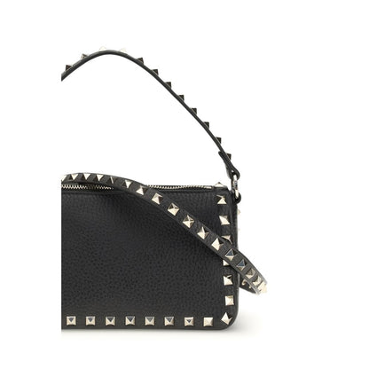 Small Rockstud Grainy Calfskin Crossbody Bag