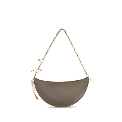 Chloé Gray Calf Leather Shoulder Bag