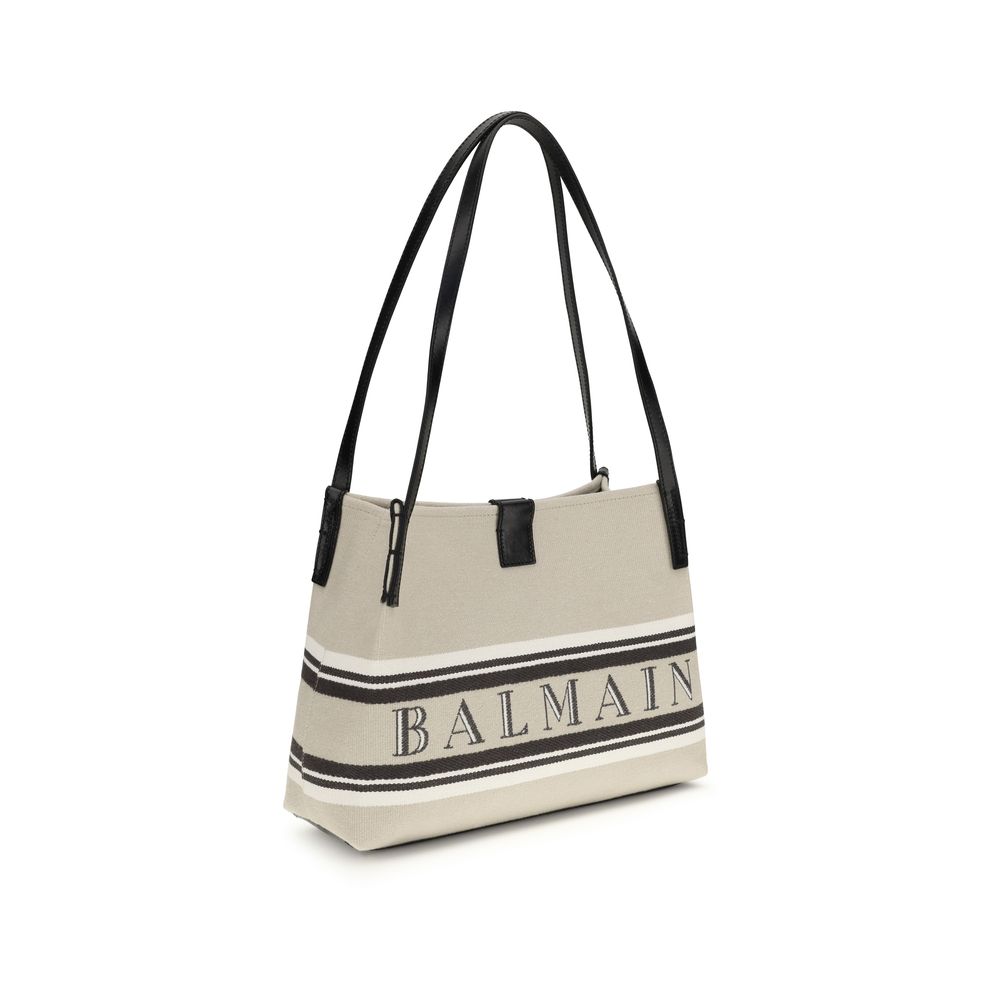 Beige Cotton Shoulder Bag