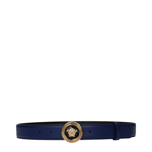 Versace Blue Leather Belt