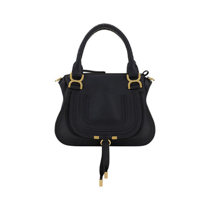 Chloé Small Marcie Double Carry Black Calfskin Top-Handle Bag