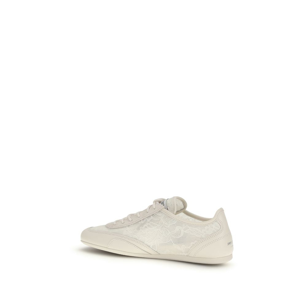 Beige Calf Leather Bos Taurus Athletic Sneakers