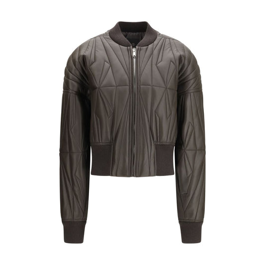 Moncler x Rick Owens Geocamo Brown Lambskin Leather Jacket