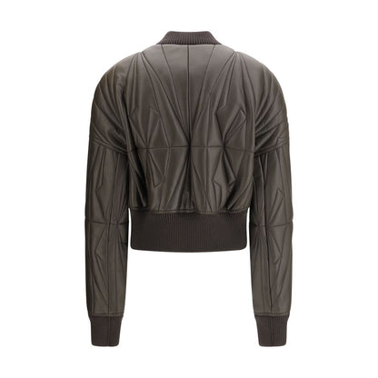 Moncler x Rick Owens Geocamo Brown Lambskin Leather Jacket