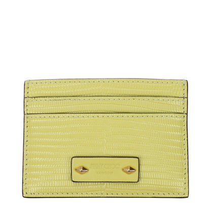 Yellow Leather Cardholder